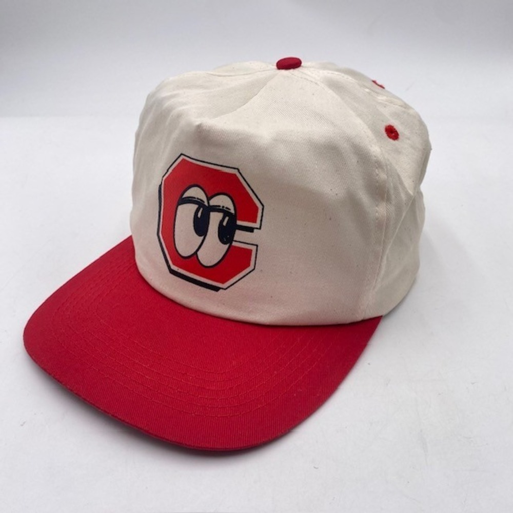 Chattanooga Lookouts MILB Promotional Hat OSFA Red Cream Cotton Vintage Snapback